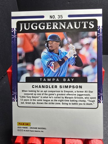 2025 panini crusade juggernauts chandler simpson red /99 - Picture 2 of 3