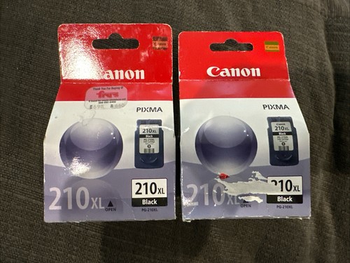 New Lot Of 2 Genuine Canon PG-210XL Black Ink Cartridges