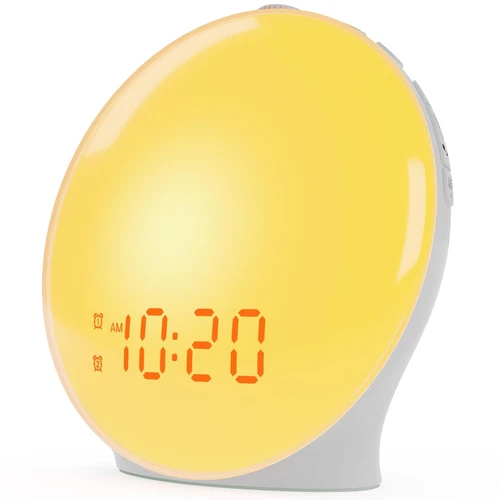 Wake Up Light Sunrise Alarm Clock for Kids, Heavy Sleepers, Bedroom, with Sun...