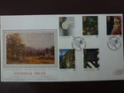 GB Silk cover Centenary of the National Trust with special cancel