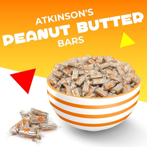 Barras de caramelo de mantequilla de maní Atkinson's | Bolsa de 1 libra - Aprox. 60 unidades | Indivi... - Imagen 3 de 6