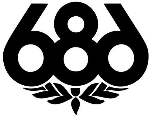 686 Snowboard weiß Vinyl Aufkleber Ski Outdoor gestanzter Abziehbild 11"x9" Farbe auswählen - Bild 1 von 2