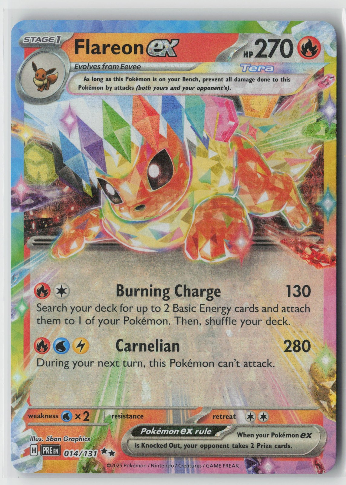 Flareon ex - Double Rare SV: Prismatic Evolutions 014/131 NM