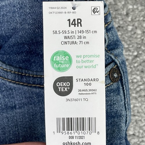 OshKosh B'gosh Jeans Boy’s 14 Blue Straight Classic Adjustable Waist Set of 2 - Picture 7 of 16