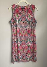 Tommy Hilfiger Multicolor Sleeveless Paisley Pullover Sheath Dress Size 6