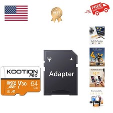 Micro SD Card 64GB UHS-I microSDXC Flash Memory Card with Adapter, C10, U3, A...