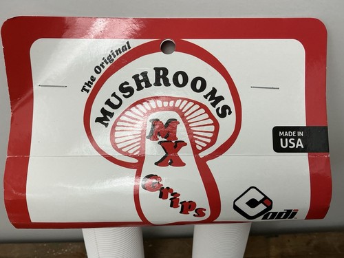 Original Odi Mushroom Grips BMX Handlegrips White Made In The USA NEW - Picture 4 of 14
