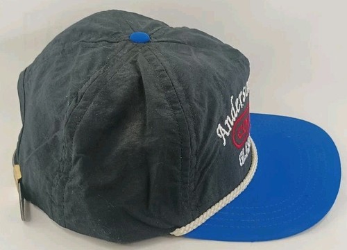 Vintage 90s Conoco Andersons Oil Company Glasgow MT Strapback Rope Hat Made USA  - Bild 3 von 6