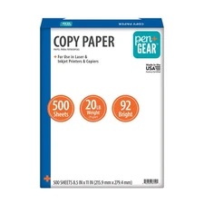 Copy Paper 8.5" X 11" 92 Bright White 20 Lb. 1 Ream 500 Sheets