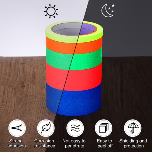 2 Inch x 33 Feet Neon Gaffer Cloth Tape, 1 Roll Tape, Blue - Picture 3 of 7