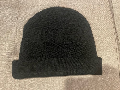 Supreme Arctic Tonal Beanie Black Huf 420 NYC SF Triple Hat Box Logo Knit Winter - Picture 1 of 3
