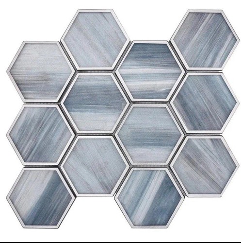 60ct Hexagon 3D Glass Mosaic Tiles Case - Apollo Kitchen Bath /Backsplash /Home - Picture 8 of 9