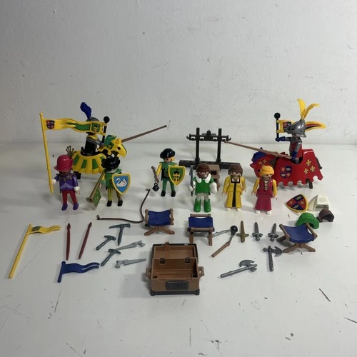 Playmobil Knights Medieval Castle  Vtg 1993 Lot Accessories Flags