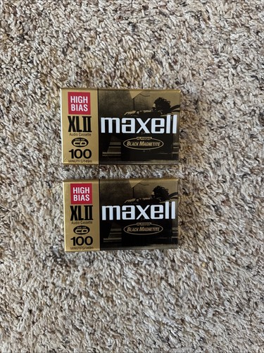 Maxell XLII High Bias Audio Cassette Tape 100 Minuten, schwarz Magnetit