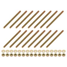 16Pcs Fully Threaded Rod, 1/4"x3-1/2" Zinc-Plated Carbon Steel with Nuts Washers