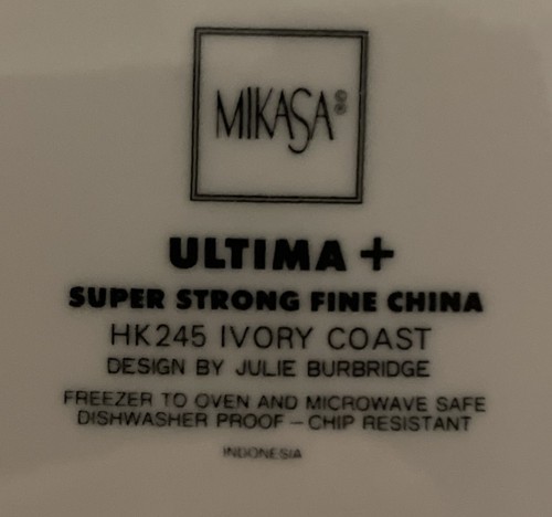 Mikasa ULTIMA+ HK245 IVORY COAST Dinner Plate 10 3/4” Indonesia - Picture 3 of 3