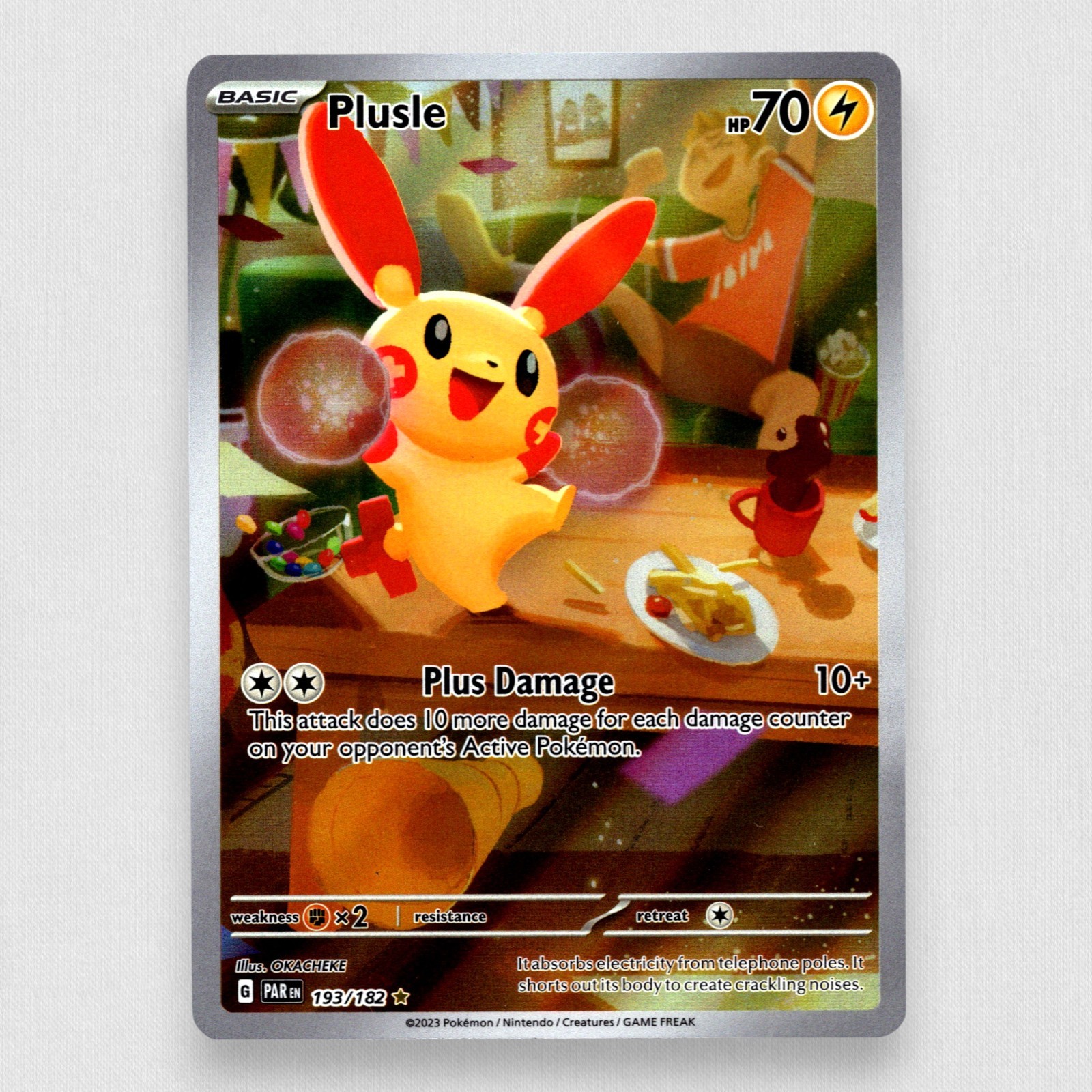 Plusle 193/182 SV04: Paradox Rift Holo Illustration Rare Pokemon TCG NM