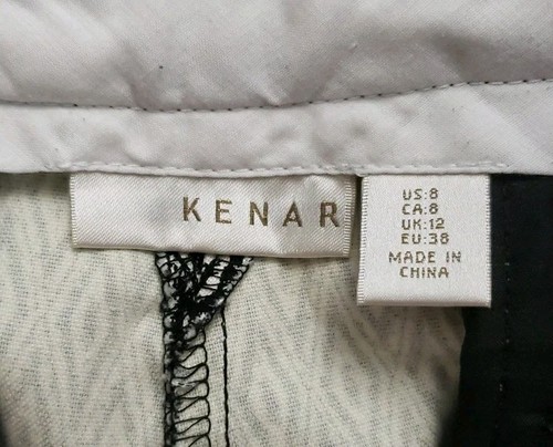 Kenar Womens Bermuda Shorts Black & White Geometric Print Size 8 - Picture 7 of 13