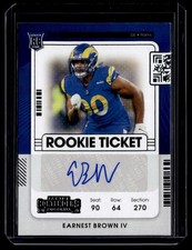2021 Panini Contenders Rookie Ticket Auto Earnest Brown IV #291 M
