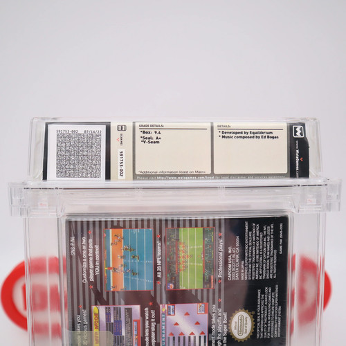 SNES Super Nintendo CAPCOM'S MVP FOOTBALL - WATA GRADED 9.4 A+ NEW & Sealed! - Picture 7 of 12