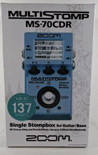 Zoom MS-70CDR MultiEffects Guitar Chorus/Delay/Reverb  Effect Pedal  -Power Cord