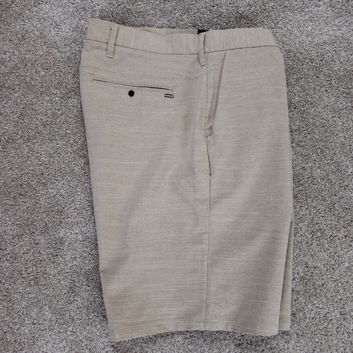 Nike Hurley Shorts Uomo 38 Beige Dri Fit Elasticizzato Performance Cutback Short 10,5" - Foto 3 di 16