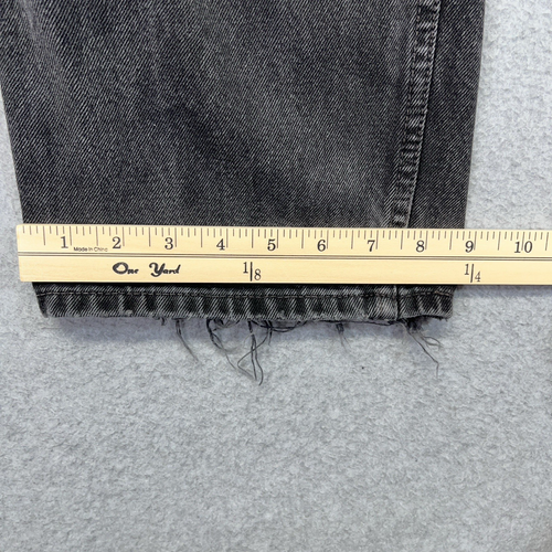 Jeans vintage Levi’s 505 uomo 38x32 nero denim invecchiato rosso linguetta gamba dritta - Foto 18 di 23