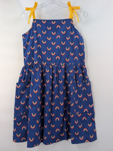 Hanna Anderson Size 14-16 Rainbow Dress Sleeveless Ribbon Pockets Sundress - Picture 5 of 11