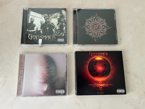 Posten 4 CDs Alben GODSMACK-AWAKE+GODSMACK IV+FACEELESS+THE ORACLE Bonus DVD