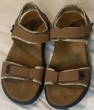 Propet Travelactiv Aspire Footbed Womens Brown Casual Sandals WST053P Size 8