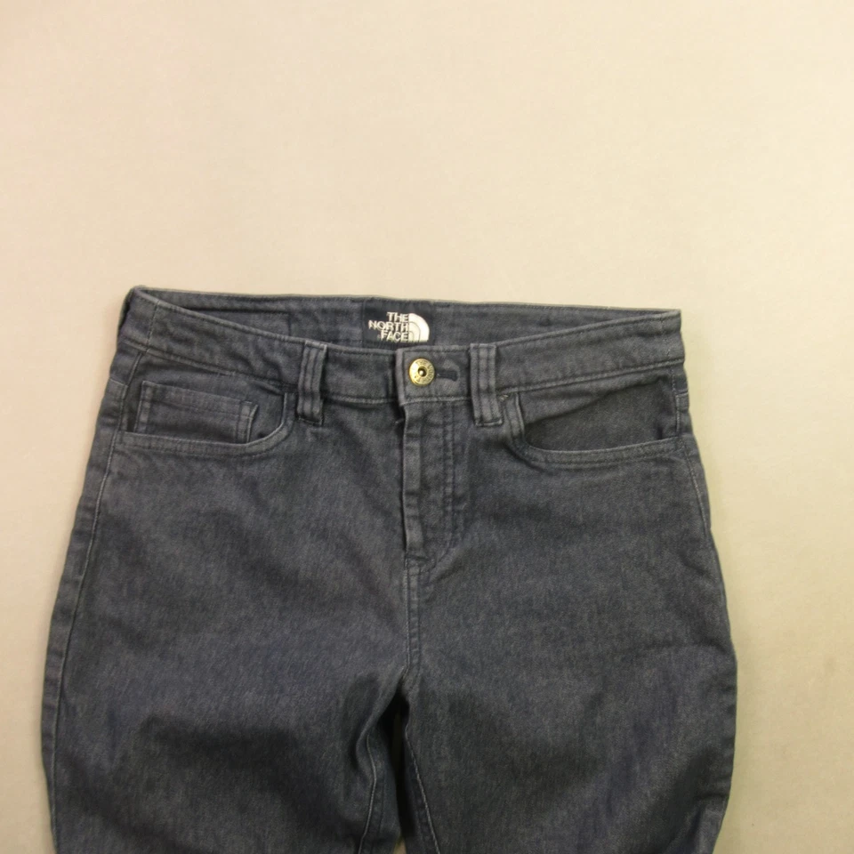 Pantalones de mezclilla North Face para mujer 2 bolsillos azul firma pierna recta Foto 2 de 4