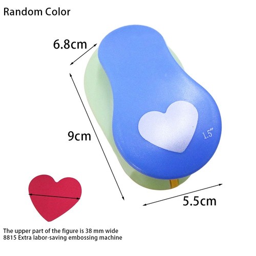 Heart Shape Hole Punch for Scrapbooking and Card Making Random Color 1PC - Picture 10 of 15