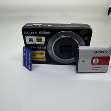 Sony Cyber-shot DSC-W210 12.1MP CCD Digital Camera - Black Fully Working