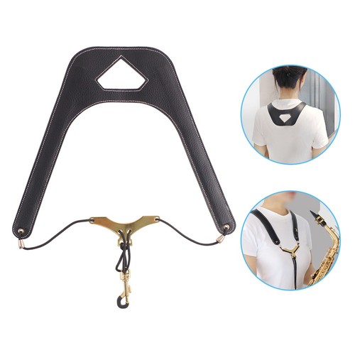 Black Adjustable Saxophone Neck Strap Padded Comfortable Shoulder For Saxophone - Picture 2 of 12