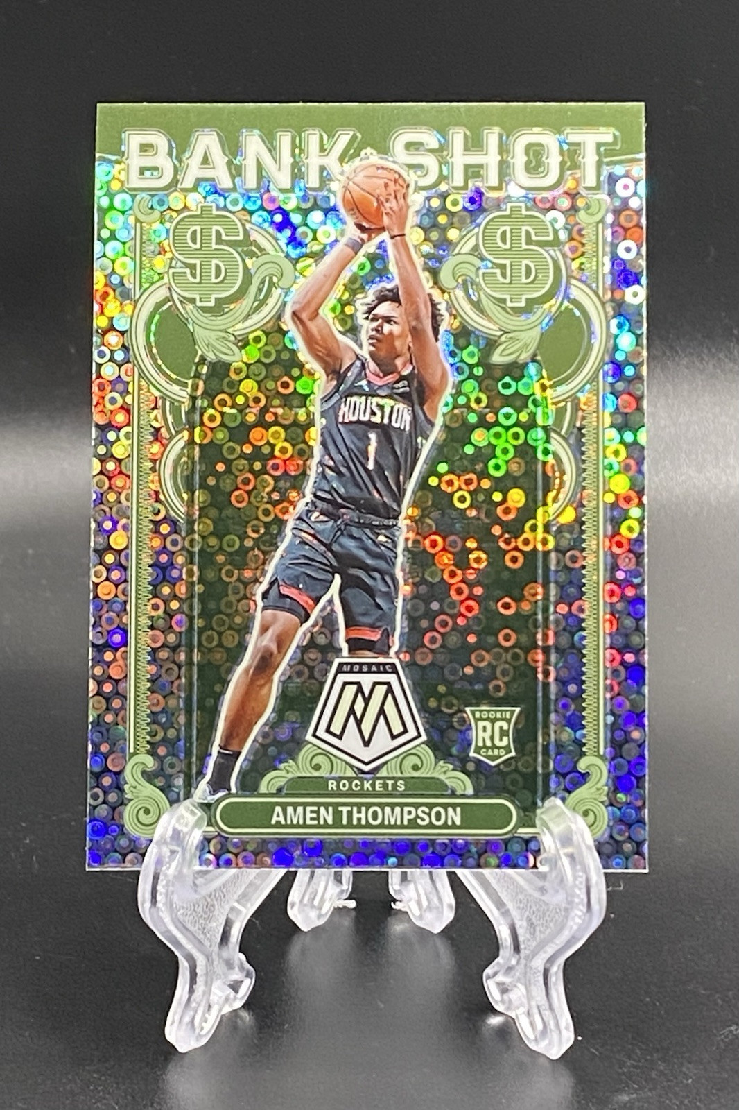 2023-24 Panini Mosaic Bank Shot Fast Break Prizm Amen Thompson #6 Rookie RC