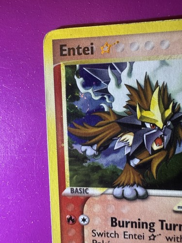 Gold Star Entei 113/115 Rare Holo 2005 EX Unseen Forces Pokemon Card - Picture 6 of 17