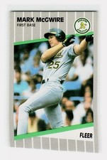 Mark McGwire 1989 Fleer #17 Oakland Athletics