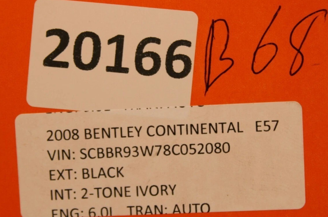 Bentley Continental 2006-2012 Rear Left Seat belt buckle P/N 3W5857739A