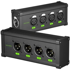 GEARit 4 Channel 3-Pin XLR/DMX/AES-EBU to Ethercon RJ45 Network Extender