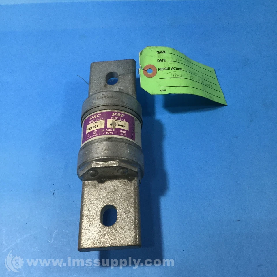 Fusible G&amp;C C600J HRC I-J 600 Amp USIP Foto 4 de 4