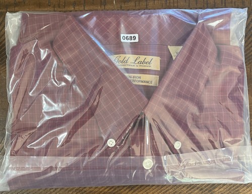 Roundtree & Yorke Etiqueta Dorada Sin Planchar Manga Larga Con Botones, Para Hombre XL - Imagen 9 de 9