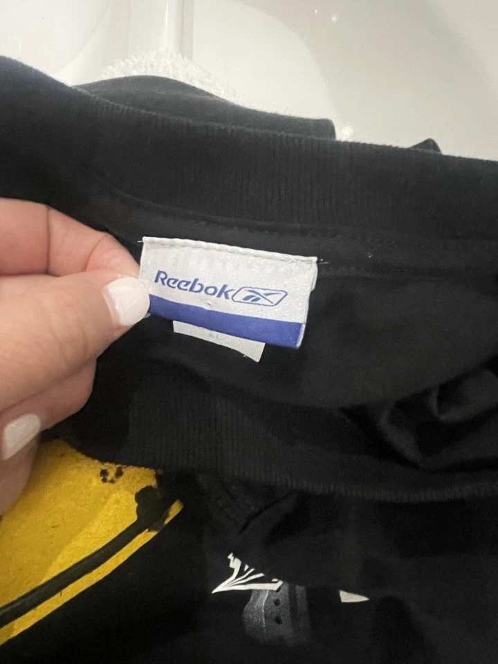 Camisa masculina vintage Pittsburgh Steeler XL Reebok zona de passagem Troy Polamalu Y2K - Imagem 4 de 4