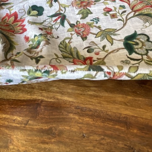 P. Kaufmann Brissac Jewel Linen Red Green Teal Floral Fabric Pillow Case Retro - Picture 22 of 24