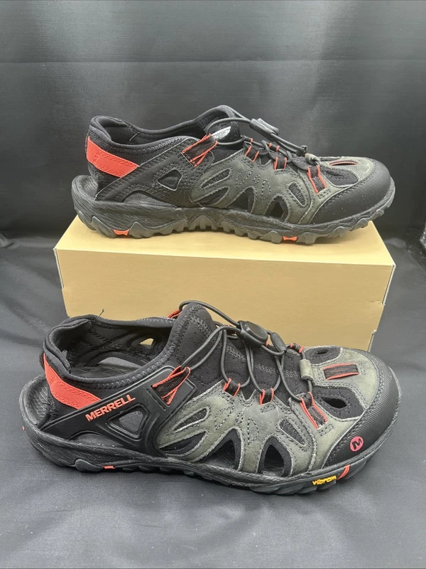 merrell unifly dark slate hiking sandals vibram soles outdoor shoes