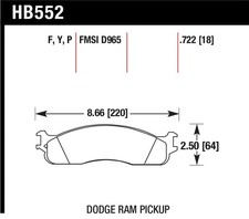 Hawk Performance HB552P.722 HAWK Super Duty Brake Pad Sets