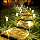 Solar Lights Outdoor 10 Pack Waterproof 3000K Warm White LED Acrylic Lamp Head S
