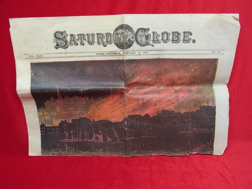 Antiker Utica Samstag Globus 13. Februar 1904, Zeitung. Baltimore Fire. - Bild 2 von 16