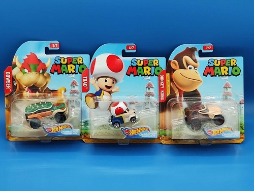 Hot Wheels Personaje Coche Super Mario Brothers Juego de 11 Coches Nintendo 2021 Diecast - Imagen 6 de 7