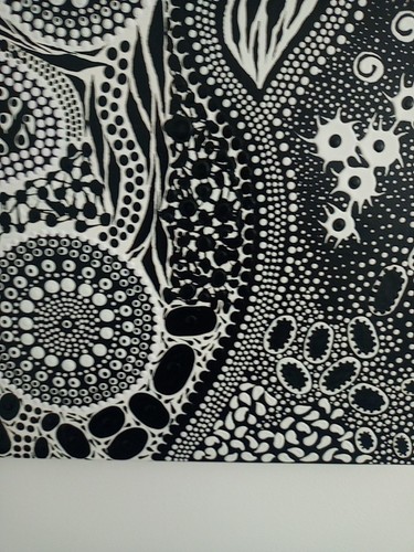 Aboriginal dot art. Title "Minnamurra River" - Picture 9 of 14