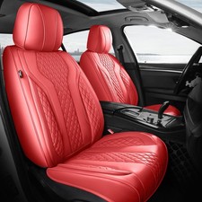 Leather Car Seat Covers - Breathable Faux Leather Seat Covers Full Set for Ca...